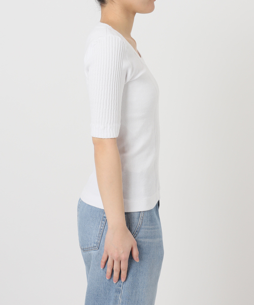 IENA（イエナ）の「PURE SUGAR/ピュア シュガー 別注TEE SHIRT Tシャツ RANI（Tシャツ/カットソー・レディース・ブラック系その他/ホワイト/パープル・FREE）」の9枚目の写真