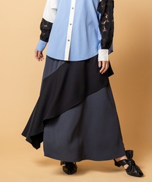 アシンメトリー切替スカート