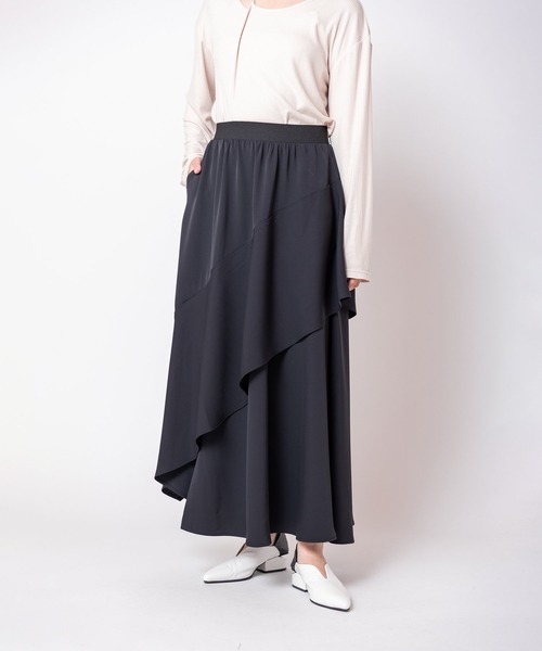 OSMOSIS（オズモーシス）の「アシンメトリー切替スカート（スカート・レディース・グリーン/ブラック/グレー・ONE SIZE）」の20枚目の写真