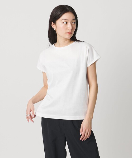 MARW UNITED ARROWS(マルゥ ユナイテッドアローズ)の「<MARW UNITED ARROWS>フレンチスリーブ Tシャツ 汗ジミ防止(Tシャツ/カットソー・レディース・ホワイト/ライトグレー/ネイビー/ブラック/グレー系/その他1・FREE)」の9枚目の写真