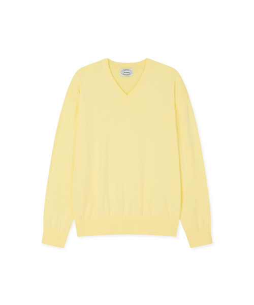 BRUMAN(ブルーマン)の「Cotton V-Neck Knit (Washed Yellow)(ニット/セーター・メンズ・その他・SMALL/MEDIUM/LARGE)」の1枚目の写真