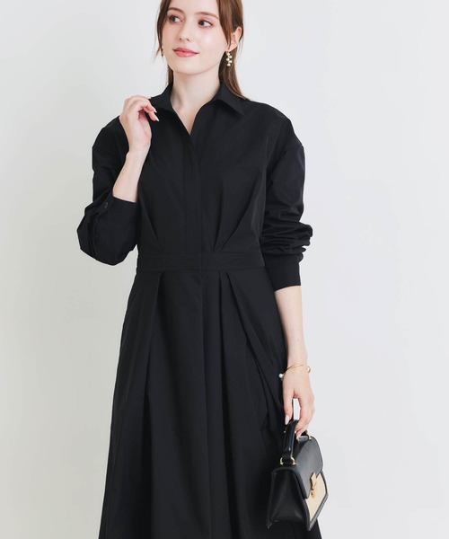 PICCIN（ピッチン）の「シャツワンピース（シャツワンピース・レディース・ブラック/サンドベージュ・M）」の11枚目の写真
