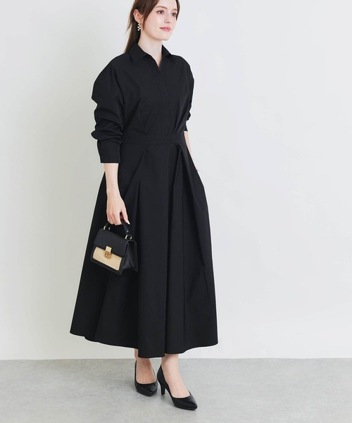 PICCIN（ピッチン）の「シャツワンピース（シャツワンピース・レディース・ブラック/サンドベージュ・M）」の15枚目の写真