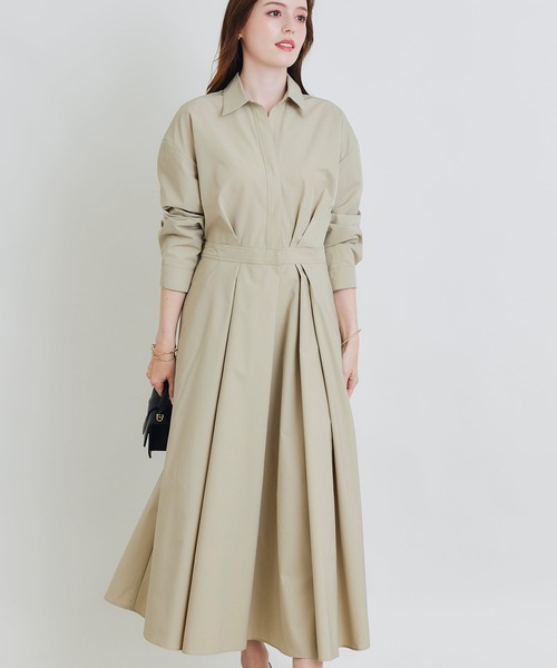 PICCIN（ピッチン）の「シャツワンピース（シャツワンピース・レディース・ブラック/サンドベージュ・M）」の7枚目の写真