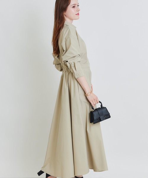 PICCIN（ピッチン）の「シャツワンピース（シャツワンピース・レディース・ブラック/サンドベージュ・M）」の5枚目の写真