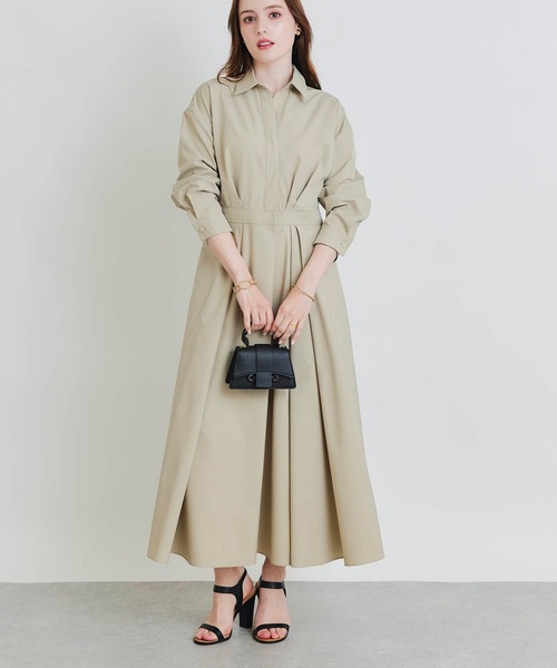 PICCIN（ピッチン）の「シャツワンピース（シャツワンピース・レディース・ブラック/サンドベージュ・M）」の8枚目の写真