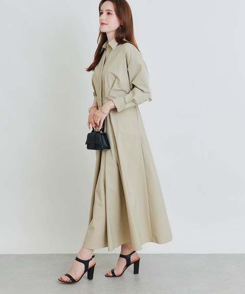 PICCIN（ピッチン）の「シャツワンピース（シャツワンピース・レディース・ブラック/サンドベージュ・M）」の9枚目の写真