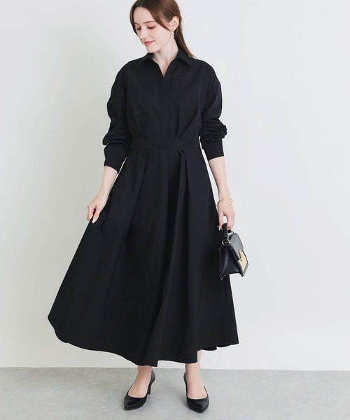 PICCIN（ピッチン）の「シャツワンピース（シャツワンピース・レディース・ブラック/サンドベージュ・M）」の14枚目の写真