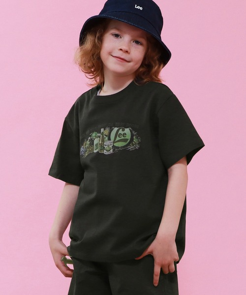 Lee(リー)の「【110-150cm】キッズ プリントTシャツ(Tシャツ/カットソー・キッズ・ホワイト/ブルー/イエロー/ブラック・120/130/140/150/110)」の2枚目の写真