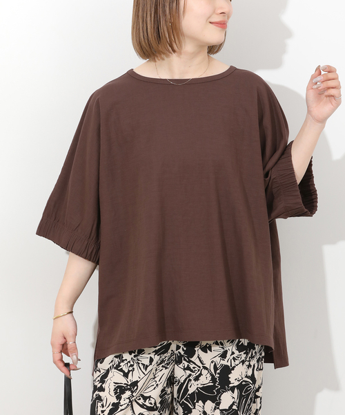 JOURNAL STANDARD relume(ジャーナルスタンダード レリューム)の「ナチュラルスムースプルオーバー(シャツ/ブラウス・レディース・ブラック/ブラウン/ホワイト・FREE)」の3枚目の写真