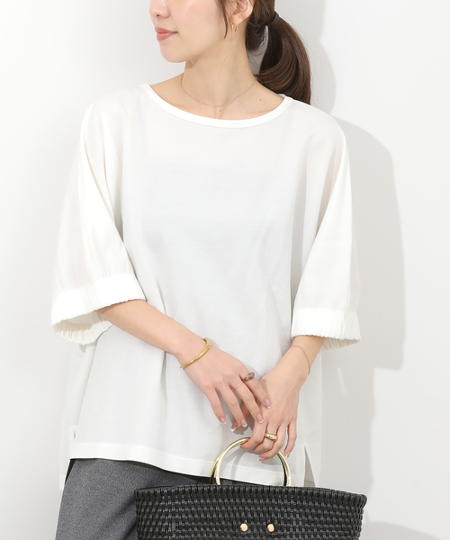 JOURNAL STANDARD relume(ジャーナルスタンダード レリューム)の「ナチュラルスムースプルオーバー(シャツ/ブラウス・レディース・ブラック/ブラウン/ホワイト・FREE)」の2枚目の写真