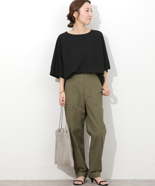JOURNAL STANDARD relume(ジャーナルスタンダード レリューム)の「ナチュラルスムースプルオーバー(シャツ/ブラウス・レディース・ブラック/ブラウン/ホワイト・FREE)」の4枚目の写真