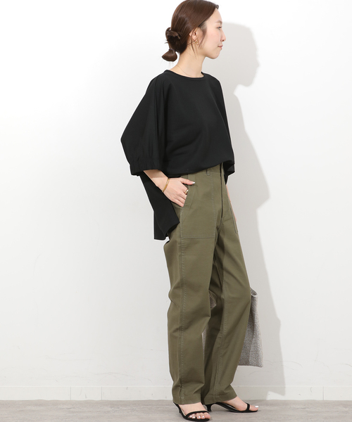 JOURNAL STANDARD relume(ジャーナルスタンダード レリューム)の「ナチュラルスムースプルオーバー(シャツ/ブラウス・レディース・ブラック/ブラウン/ホワイト・FREE)」の5枚目の写真