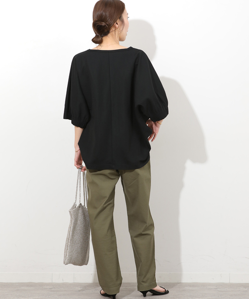JOURNAL STANDARD relume(ジャーナルスタンダード レリューム)の「ナチュラルスムースプルオーバー(シャツ/ブラウス・レディース・ブラック/ブラウン/ホワイト・FREE)」の7枚目の写真