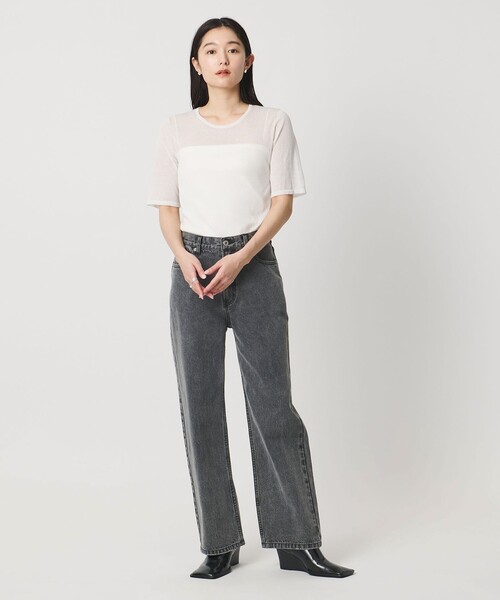 MARW UNITED ARROWS(マルゥ ユナイテッドアローズ)の「<MARW UNITED ARROWS>5分袖 シアー ニット(ニット/セーター・レディース・ブラック/ネイビー/ライトグレー・FREE)」の12枚目の写真