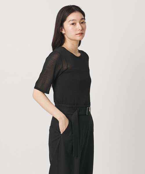 MARW UNITED ARROWS(マルゥ ユナイテッドアローズ)の「<MARW UNITED ARROWS>5分袖 シアー ニット(ニット/セーター・レディース・ブラック/ネイビー/ライトグレー・FREE)」の13枚目の写真