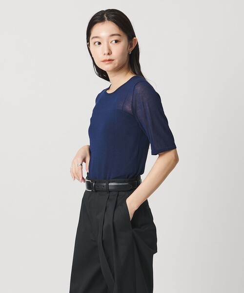 MARW UNITED ARROWS(マルゥ ユナイテッドアローズ)の「<MARW UNITED ARROWS>5分袖 シアー ニット(ニット/セーター・レディース・ブラック/ネイビー/ライトグレー・FREE)」の15枚目の写真