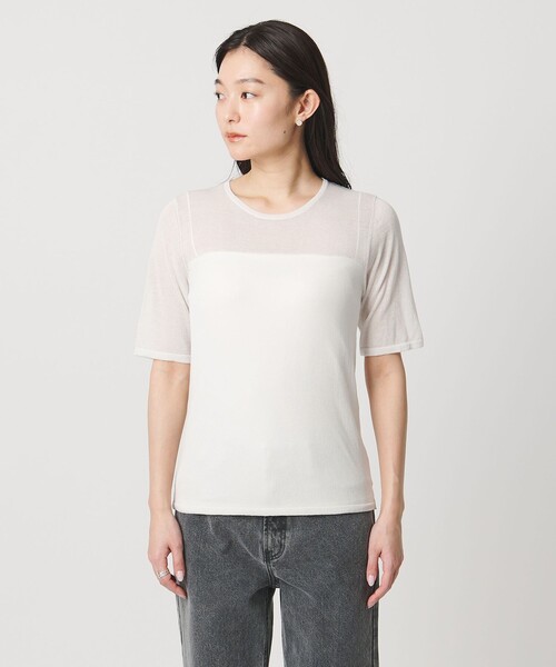 MARW UNITED ARROWS(マルゥ ユナイテッドアローズ)の「<MARW UNITED ARROWS>5分袖 シアー ニット(ニット/セーター・レディース・ブラック/ネイビー/ライトグレー・FREE)」の17枚目の写真