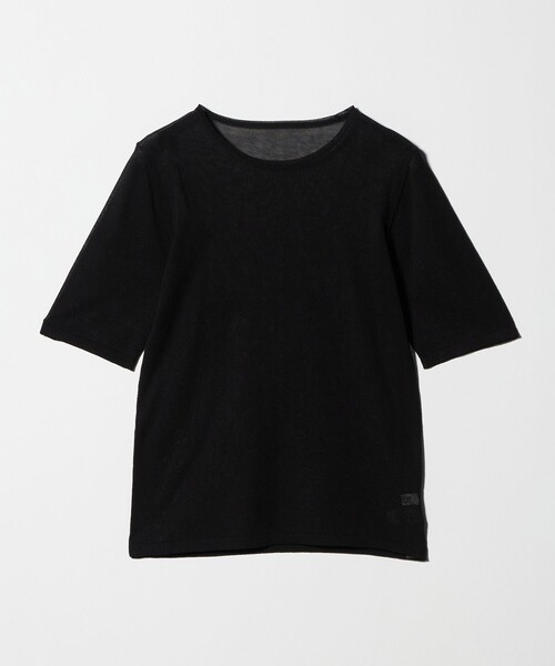 MARW UNITED ARROWS(マルゥ ユナイテッドアローズ)の「<MARW UNITED ARROWS>5分袖 シアー ニット(ニット/セーター・レディース・ブラック/ネイビー/ライトグレー・FREE)」の4枚目の写真