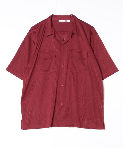 BURLAP OUTFITTER(バーラップアウトフィッター)の「BURLAP OUTFITTER 【バーラップアウトフィッター】- MESH CAMP SHIRT(シャツ/ブラウス・メンズ・バーガンディー/ブラック・X-LARGE/LARGE/MEDIUM)」の5枚目の写真