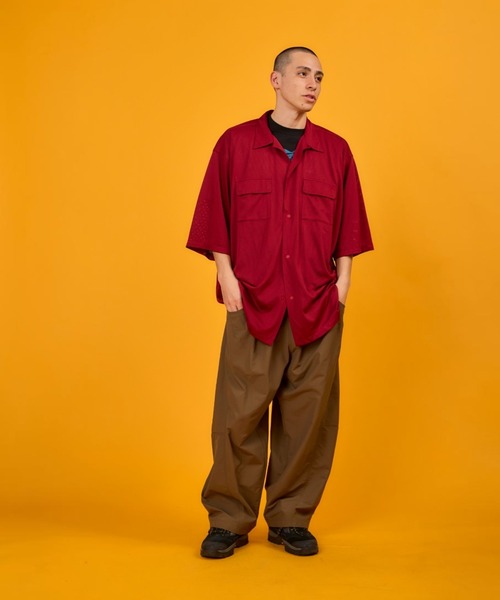 BURLAP OUTFITTER(バーラップアウトフィッター)の「MESH CAMP SHIRT / メッシュ キャンプ シャツ(シャツ/ブラウス・メンズ・バーガンディー/ブラック/アッシュグレー・X-LARGE/LARGE/MEDIUM/SMALL)」の14枚目の写真