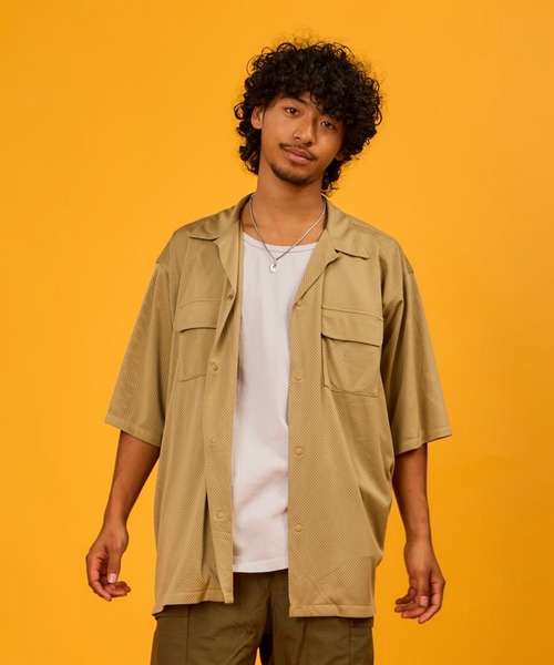 BURLAP OUTFITTER(バーラップアウトフィッター)の「MESH CAMP SHIRT / メッシュ キャンプ シャツ(シャツ/ブラウス・メンズ・バーガンディー/ブラック/アッシュグレー・X-LARGE/LARGE/MEDIUM/SMALL)」の15枚目の写真