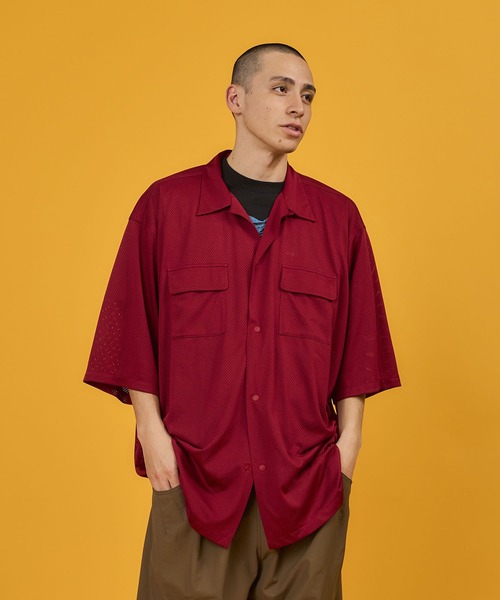 BURLAP OUTFITTER(バーラップアウトフィッター)の「MESH CAMP SHIRT / メッシュ キャンプ シャツ(シャツ/ブラウス・メンズ・バーガンディー/ブラック/アッシュグレー・X-LARGE/LARGE/MEDIUM/SMALL)」の18枚目の写真