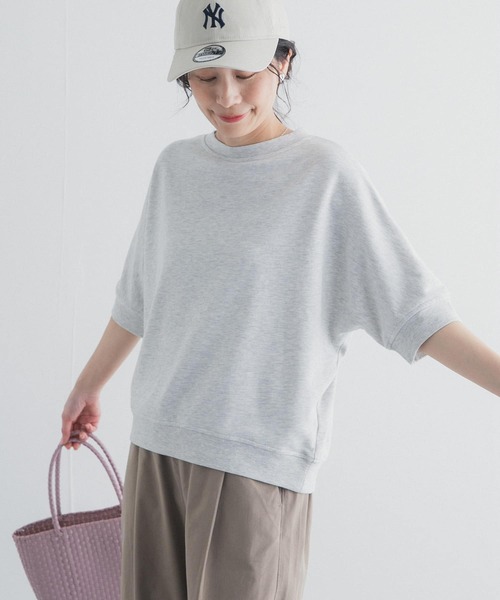 URBAN RESEARCH DOORS（アーバンリサーチドアーズ）の「モダールコットン裏毛ドルマンプルオーバー（Tシャツ/カットソー・レディース・グレー系その他/ホワイト系その他/ブラック・FREE）」の2枚目の写真