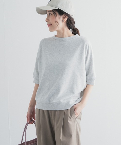 URBAN RESEARCH DOORS（アーバンリサーチドアーズ）の「モダールコットン裏毛ドルマンプルオーバー（Tシャツ/カットソー・レディース・グレー系その他/ホワイト系その他/ブラック・FREE）」の9枚目の写真