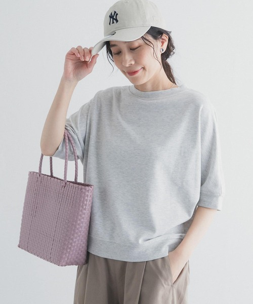 URBAN RESEARCH DOORS（アーバンリサーチドアーズ）の「モダールコットン裏毛ドルマンプルオーバー（Tシャツ/カットソー・レディース・グレー系その他/ホワイト系その他/ブラック・FREE）」の8枚目の写真