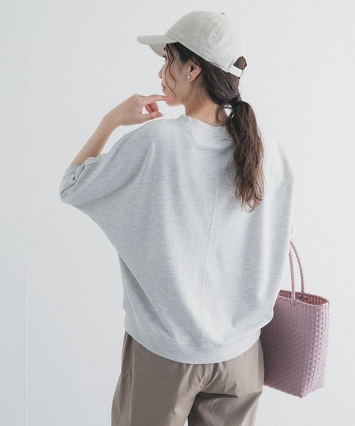 モダールコットン裏毛ドルマンプルオーバー（Tシャツ/カットソー