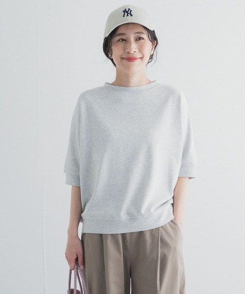 URBAN RESEARCH DOORS（アーバンリサーチドアーズ）の「モダールコットン裏毛ドルマンプルオーバー（Tシャツ/カットソー・レディース・グレー系その他/ホワイト系その他/ブラック・FREE）」の5枚目の写真