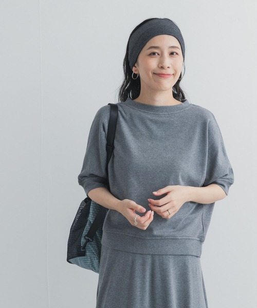 URBAN RESEARCH DOORS（アーバンリサーチドアーズ）の「モダールコットン裏毛ドルマンプルオーバー（Tシャツ/カットソー・レディース・グレー系その他/ホワイト系その他/ブラック・FREE）」の22枚目の写真