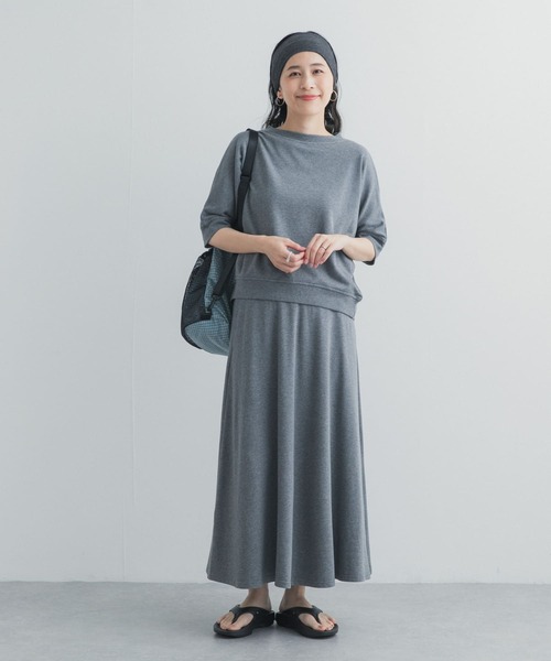 URBAN RESEARCH DOORS（アーバンリサーチドアーズ）の「モダールコットン裏毛ドルマンプルオーバー（Tシャツ/カットソー・レディース・グレー系その他/ホワイト系その他/ブラック・FREE）」の21枚目の写真