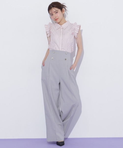 JILL by JILL STUART(ジルバイジルスチュアート)の「ドライタッチワイドパンツ(その他パンツ・レディース・グレー/グリーン/ネイビー・SMALL/MEDIUM)」の2枚目の写真