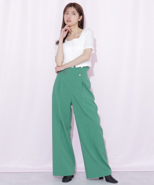JILL by JILL STUART(ジルバイジルスチュアート)の「ドライタッチワイドパンツ(その他パンツ・レディース・グレー/グリーン/ネイビー・SMALL/MEDIUM)」の3枚目の写真