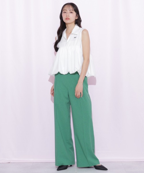 JILL by JILL STUART(ジルバイジルスチュアート)の「ドライタッチワイドパンツ(その他パンツ・レディース・グレー/グリーン/ネイビー・SMALL/MEDIUM)」の15枚目の写真