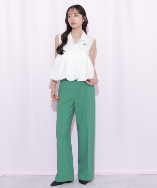 JILL by JILL STUART(ジルバイジルスチュアート)の「ドライタッチワイドパンツ(その他パンツ・レディース・グレー/グリーン/ネイビー・SMALL/MEDIUM)」の13枚目の写真
