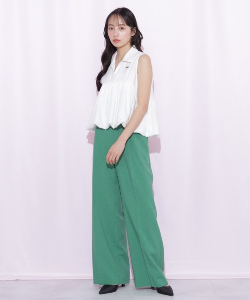 JILL by JILL STUART(ジルバイジルスチュアート)の「ドライタッチワイドパンツ(その他パンツ・レディース・グレー/グリーン/ネイビー・SMALL/MEDIUM)」の16枚目の写真