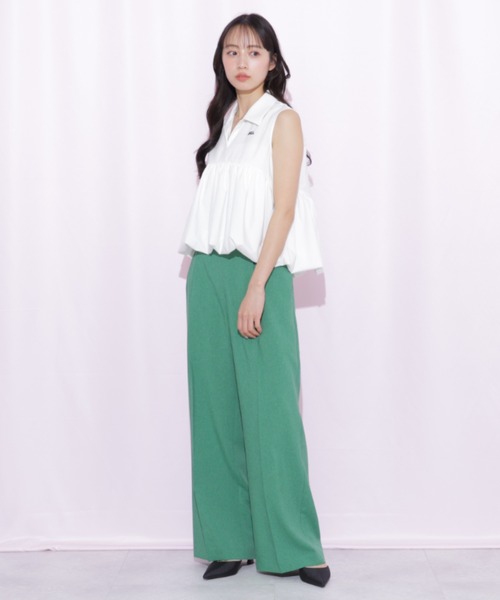 JILL by JILL STUART(ジルバイジルスチュアート)の「ドライタッチワイドパンツ(その他パンツ・レディース・グレー/グリーン/ネイビー・SMALL/MEDIUM)」の17枚目の写真