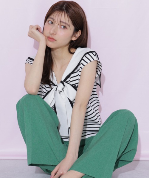 JILL by JILL STUART(ジルバイジルスチュアート)の「ドライタッチワイドパンツ(その他パンツ・レディース・グレー/グリーン/ネイビー・SMALL/MEDIUM)」の5枚目の写真