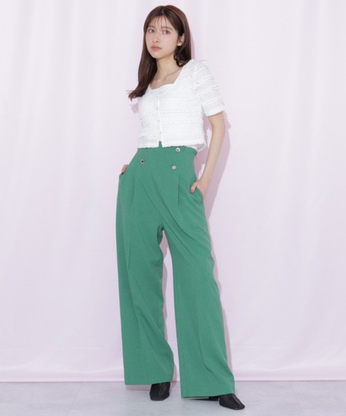 JILL by JILL STUART(ジルバイジルスチュアート)の「ドライタッチワイドパンツ(その他パンツ・レディース・グレー/グリーン/ネイビー・SMALL/MEDIUM)」の9枚目の写真