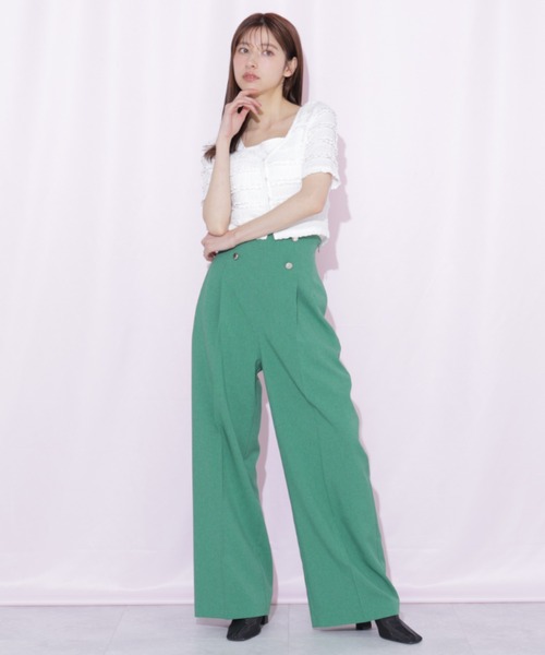 JILL by JILL STUART(ジルバイジルスチュアート)の「ドライタッチワイドパンツ(その他パンツ・レディース・グレー/グリーン/ネイビー・SMALL/MEDIUM)」の11枚目の写真