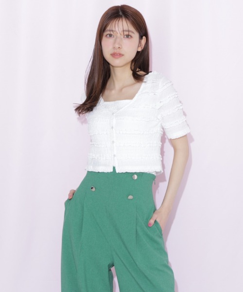JILL by JILL STUART(ジルバイジルスチュアート)の「ドライタッチワイドパンツ(その他パンツ・レディース・グレー/グリーン/ネイビー・SMALL/MEDIUM)」の12枚目の写真