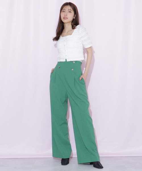 JILL by JILL STUART(ジルバイジルスチュアート)の「ドライタッチワイドパンツ(その他パンツ・レディース・グレー/グリーン/ネイビー・SMALL/MEDIUM)」の10枚目の写真