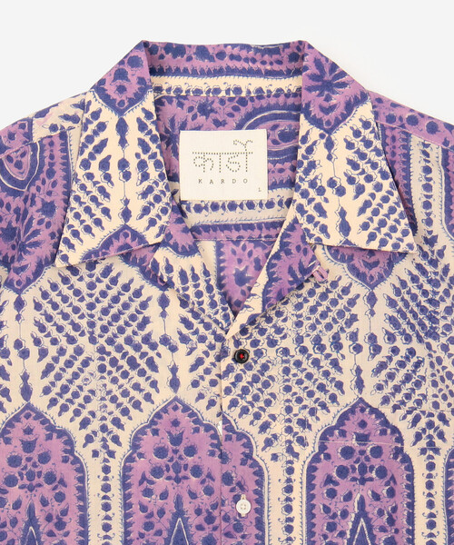 Bshop(ビショップ)の「KARDO | ROHIT ブロックプリント 半袖オープンカラーシャツ MEN(シャツ/ブラウス・メンズ・パープル系その他・L/M)」の10枚目の写真