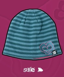 SAGE（セージ）の「SAGE / セイジ 別注 Heart Striped beanie（ニットキャップ/ビーニー）」
