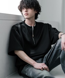 Rocky Monroe（ロッキーモンロー）の「接触冷感 オーバーサイズダンボールハーフジップ半袖プルオーバーTシャツ（Tシャツ/カットソー）」