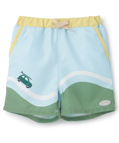 petit main(プティマイン)の「【SWIM】総柄スイムパンツ(水着・キッズ・ライトピンク/エンジ/オフホワイト/イエロー・100cm/130cm/120cm/110cm/90cm)」の9枚目の写真