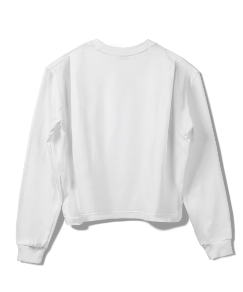 PRINOAR(プリノア)の「ステイ トゥルー セミクロップ長袖Tシャツ - ホワイト(Tシャツ/カットソー・レディース・ホワイト・SMALL/MEDIUM/LARGE)」の2枚目の写真